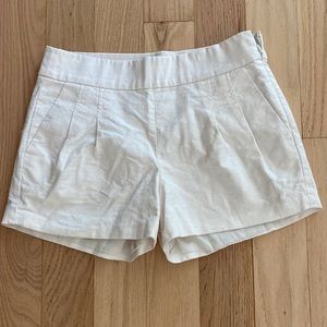 J Crew White Shorts with Side Zipper Size 0